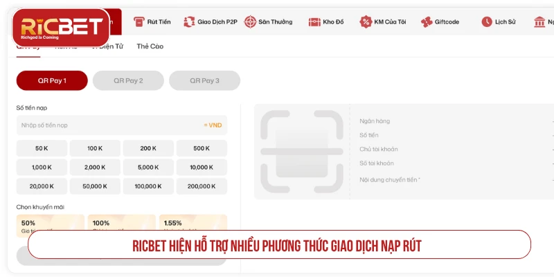 Ricbet engines - Cá Cược Casino, Thể Thao, Đá Gà, Bắn Cá Uy Tín Thông tin nạp rút tiền và quản lý giao dịch tại RICBET